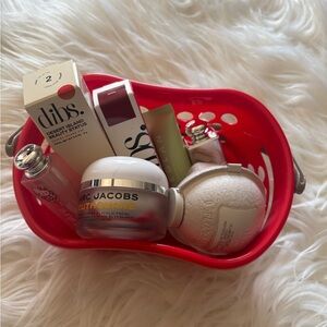 Beauty bundle in mini target basket